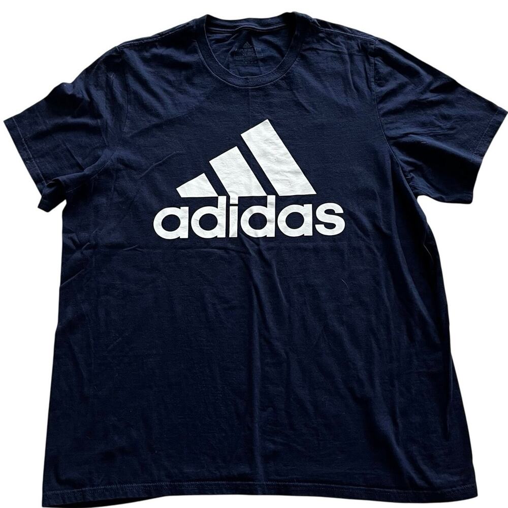 Adidas Men's XL Amplifier Tee Logo Black White Logo Graphic T-shirt
